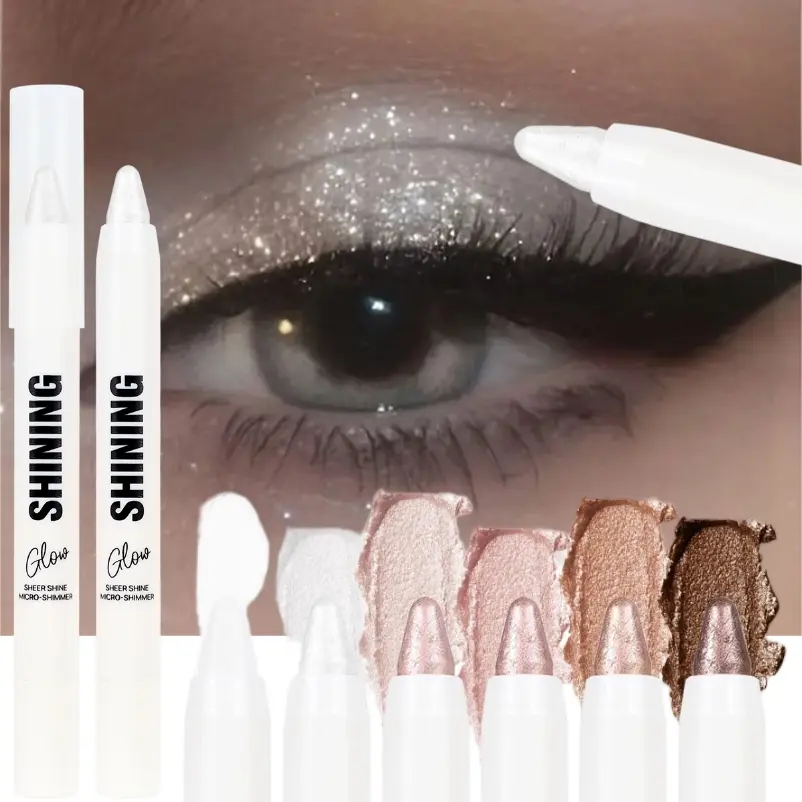 6pcs/set Eye Shadow Stick, Glitter Shimmer Eyeshadow, Waterproof and Sweat-proof, Eye Shadow Eye Highlights, Suitable for Christmas Gifts, Eyeshadow Makeup