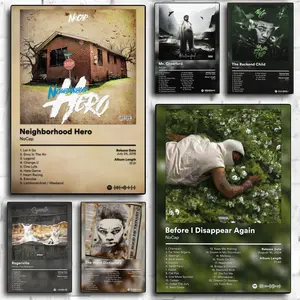 Singer N-NoCap Album Cover Poster HD Waterproof Art Sticker, Custom DIY Self-Adhesive Wall Print, Unframed Art Print, Fade-Resistant, Long-Lasting Decorative Poster for Home, Office, Bar, Multiple Sizes, Easy to Apply & Clean