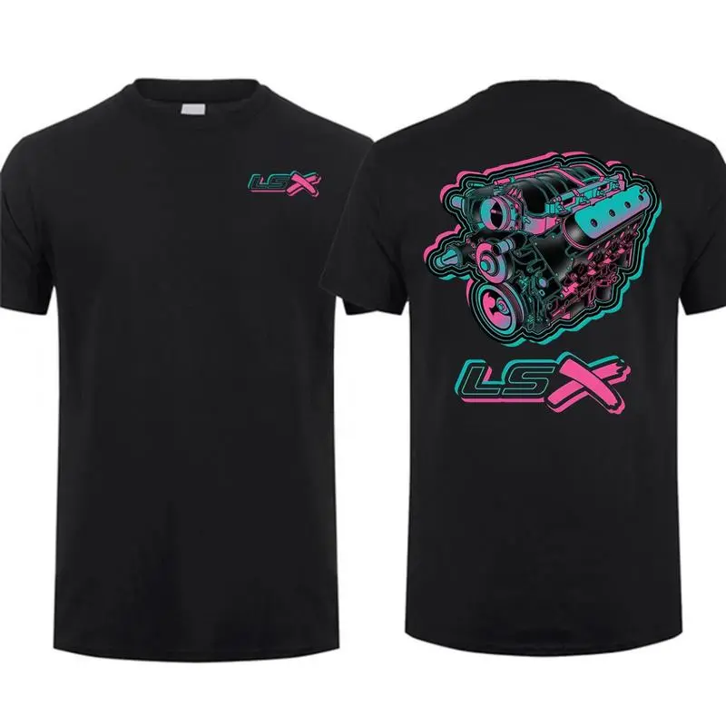 LSX Swap Engines 2-Sided - T-Shirt LSX Chevy Shirt Car Parts Cotton Tee,  Menswear Tshirt Top