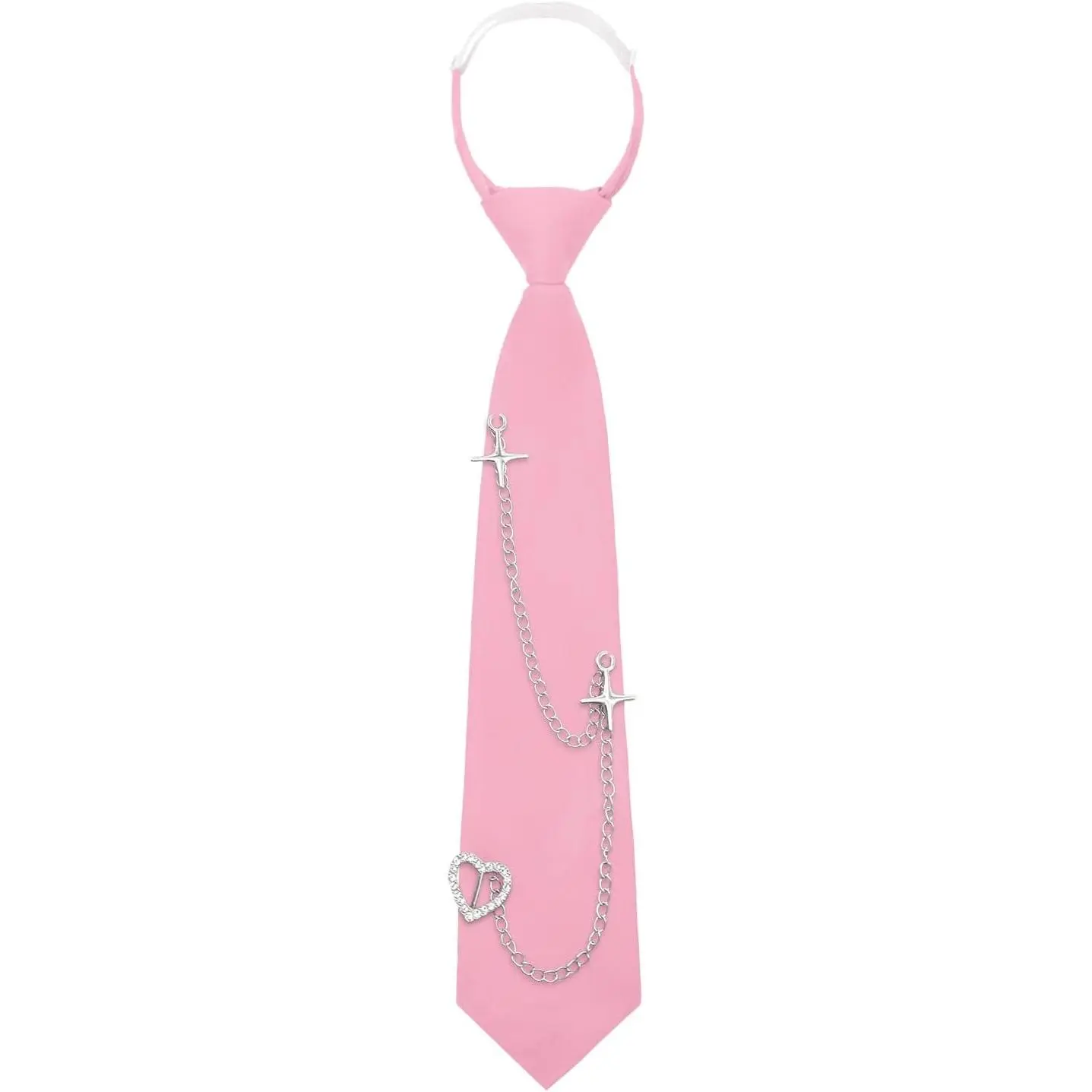 Star Shape-silver-pink Tie