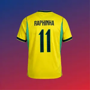 11# Raphinha 2026 Brazil Home Short Sleeve Soccer Jersey Quick-Dry