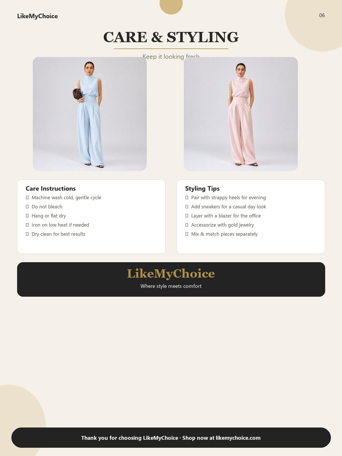 LikeMyChoice 2-Piece Elegant Set Chic Mock Neck Halter Top & High-Waisted Wide-Leg Pants | Trendy Old Money Aesthetic Outfit for Summer Vacation & Office Womenswear Clothes