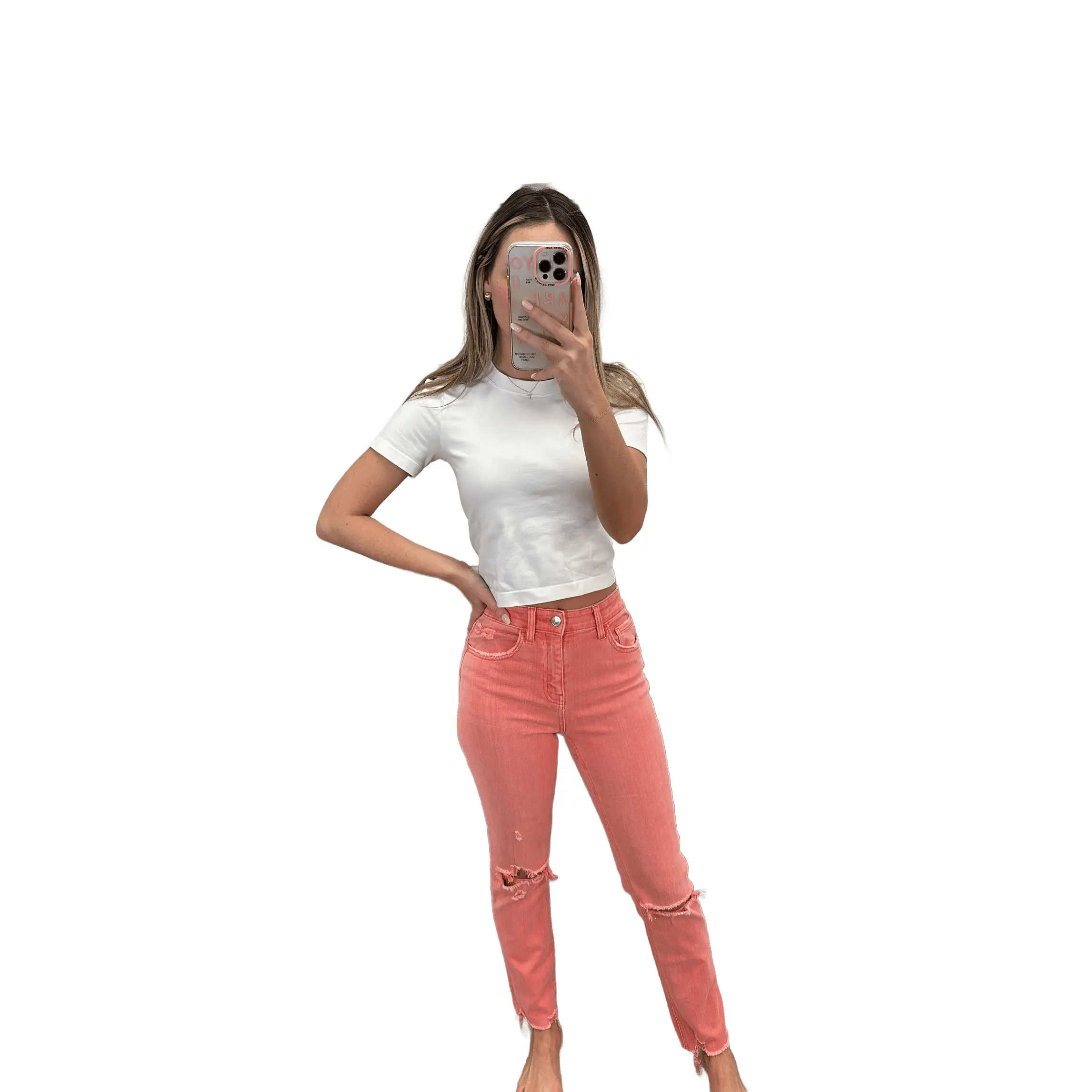 Timeless Tradition Jeans-Coral