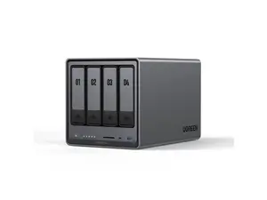 UGREEN NASync DXP4800 Plus, 4-Bay NAS with Intel Pentium Gold, 5-Core CPU (Up to 4.40 GHz), 8GB DDR5, 1x 2.5GbE, 1x 10GbE, 2x SD - 12th Gen 5-core Intel Processor (Diskless)