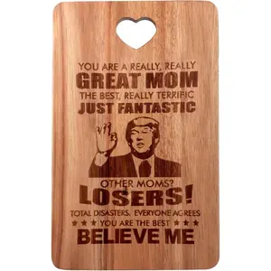 Gift for Mom from Daughter Son Decor Wooden Cheese Charcuterie Boards Unique Christmas Mother's Day Birthday Presents Mum Engraved Acacia Wood Cutting Board Funny Thanksgiving Xmas Gifts for Mummy