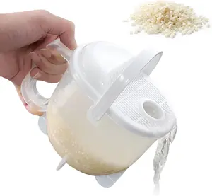 Rice Washer Strainer Bowl, Portable Rice Cleaner Strainer, Kitchen Colander with Handle