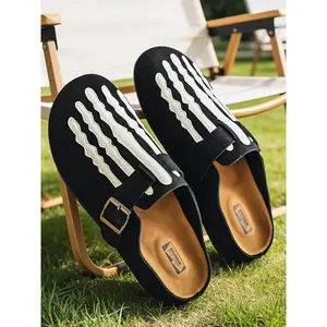 Spring Summer New Men's Half-Enclosed Sandals, Soft Skin-Friendly Material, Lightweight Design for Indoor Relaxation & Outdoor Walks