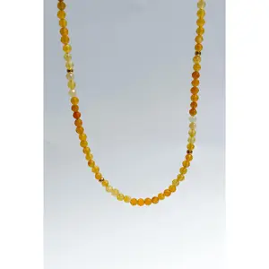 Yellow Agate Gemstone Necklace