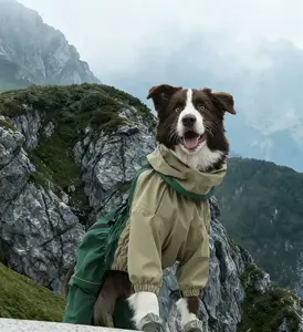 Waterproof Outdoor Rain Jacket for Medium & Large Dogs — Windproof, Four-Season Sports/Hiking, Full-Body Coverage