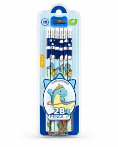 Case of 12 Dinosaur pencils with eraser and sharpener