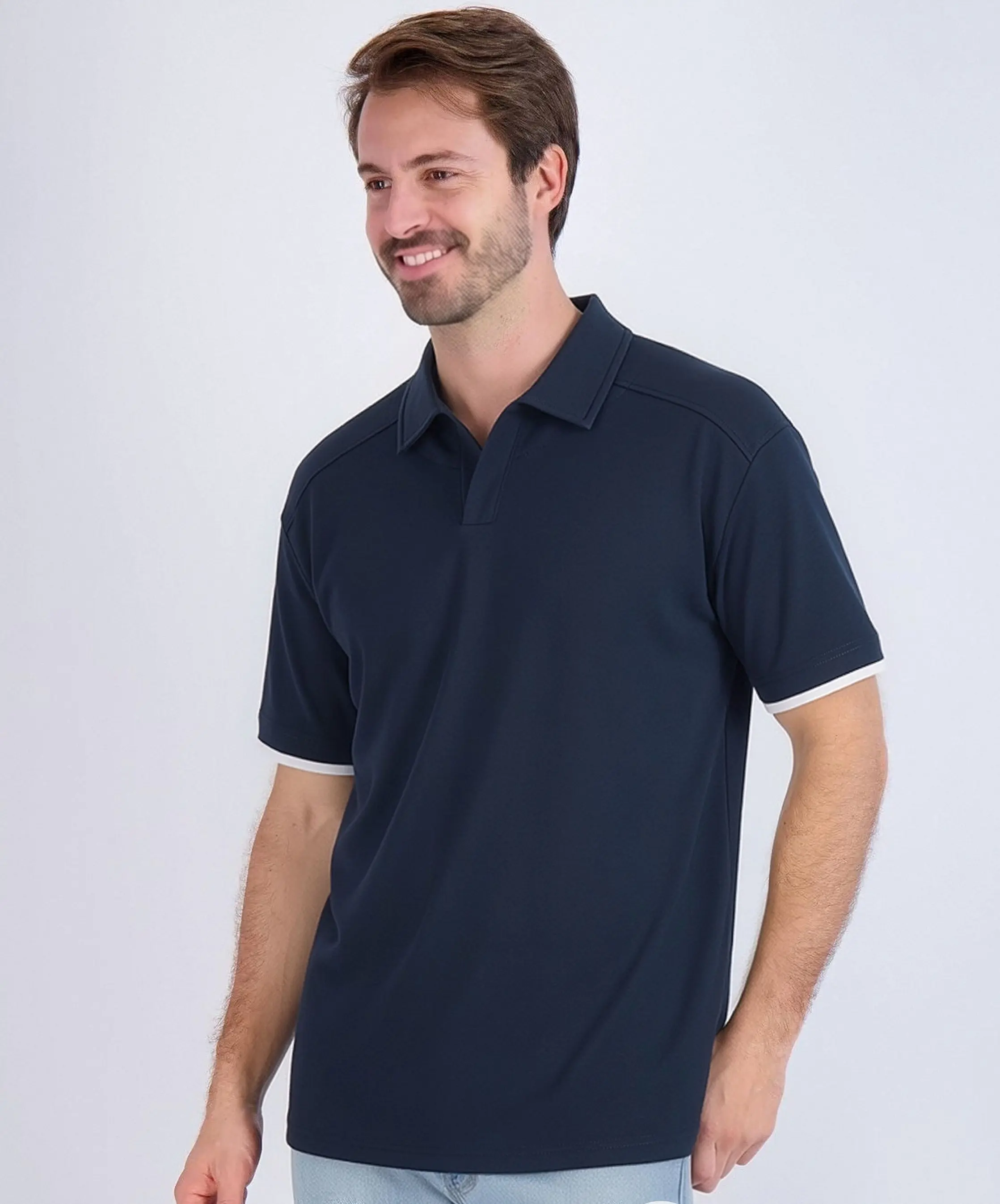 2026 New Summer Two-Layer Style Breathable Polo Shirt, Unisex Heavyweight Mamba Cotton Urban Sports Casual High Street Short-Sleeve T-Shirt for Couples ZT6860
