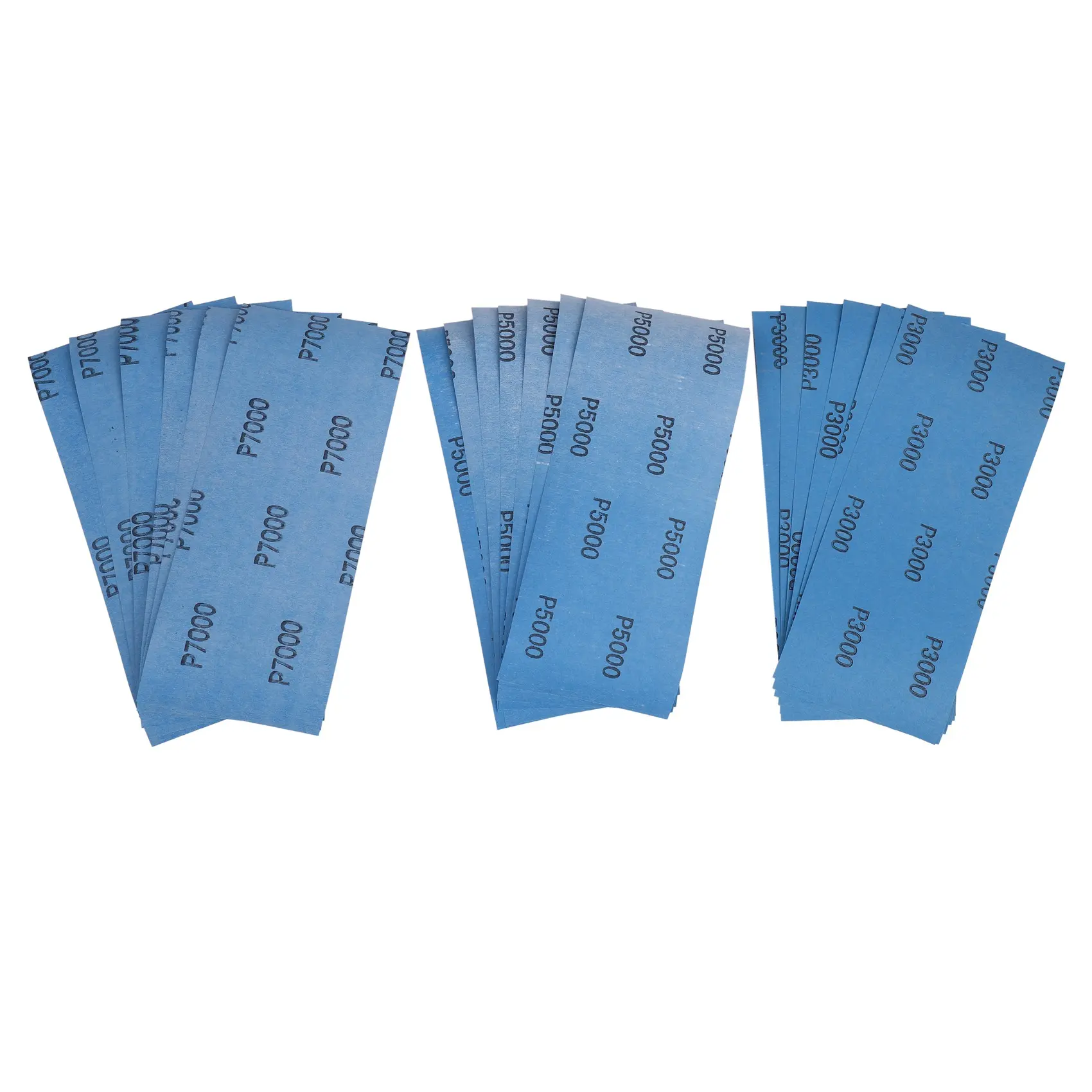 100% Brand New Wet Dry Polishing Sandpaper Assortment, 3000-5000-7000 High Grit, 9x3.6 In (22.9x9.3cm), Good for Wet and Dry Use, Fine Grinding, High Resistance to Slippage, for Auto Body Polishing, Detail Polishing