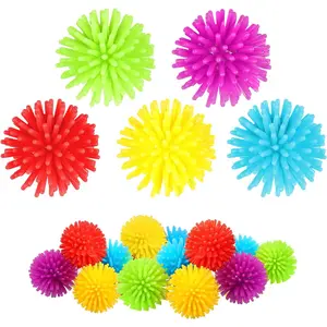 HyDren 25 Pack Mini Spiky Porcupine Balls Stress Toy Soft Fidget Sensory Toy Multi Color Mini Spiky Hedge Balls for Teens and Adults Birthday Party Favors, 1.18 InchesKBHM