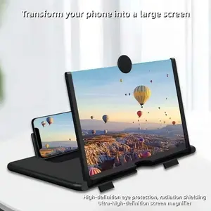 Ultra HD Phone Magnifier, Easy Viewing for Landscapes and TV, Eye Protection Full Screen Magnifier, 10-Inch Stand-Up Mobile Magnifier, Phone Mount