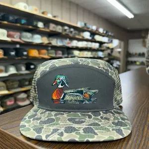 7 Panel Backwoods Camo Wood Duck Hat