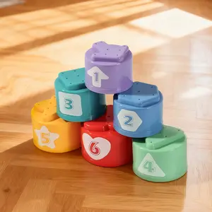 Early Learning Educational Toy Set, Alphabet Matching Game, Blocks Tower Game, Sensory Play Gift for Kids, Party Birthday Present, Random Colors