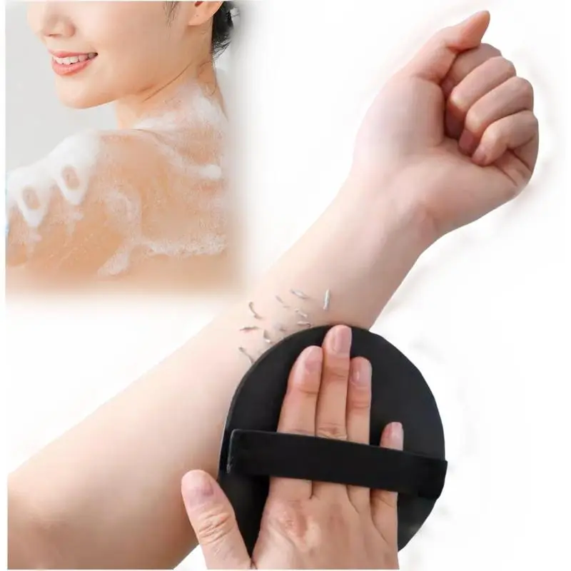 Exfoliating Rubber Body Scrubber Gloves – 4-Piece Bath Kit, Gentle Shower Gloves That Exfoliate & Improve Skin Texture Daily Smooth Personal