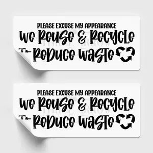We Reuse & Recycle Small Business Stickers - Set of 30 Labels