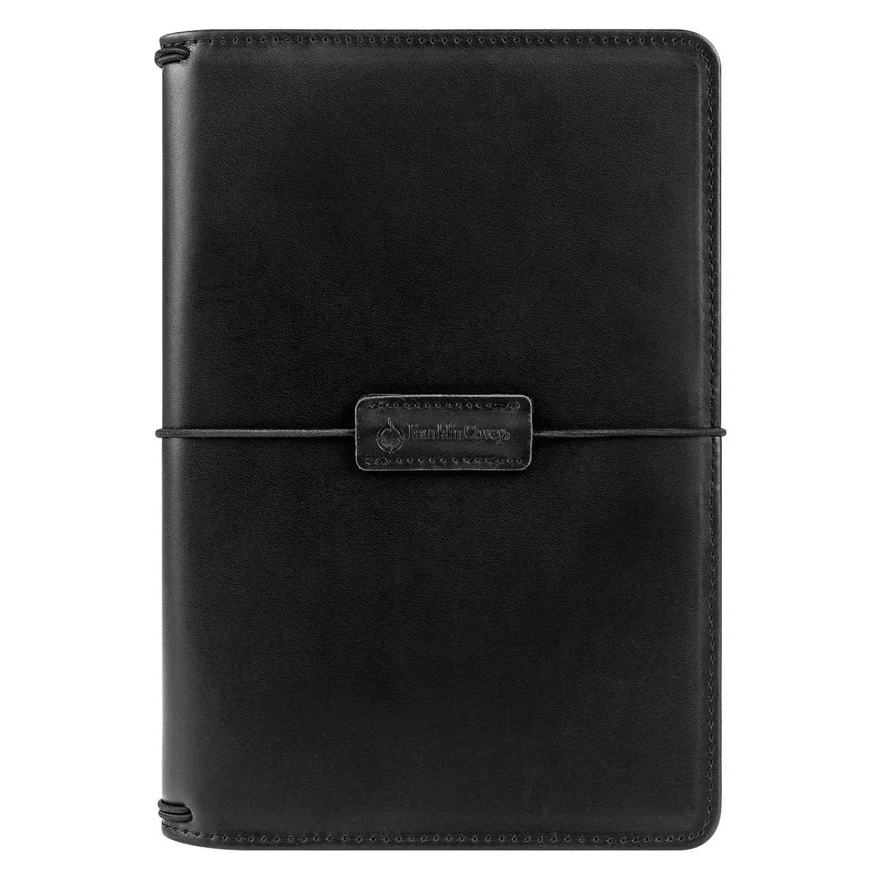 FranklinPlanner Travelers Leather Elastic Cover Black