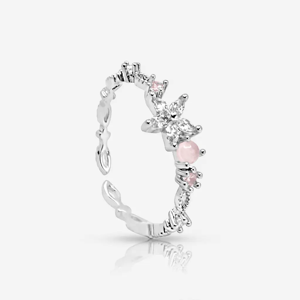 EVRY JEWELS Gold or Silver Plated Women's Hypoallergenic Princess Spark Ring