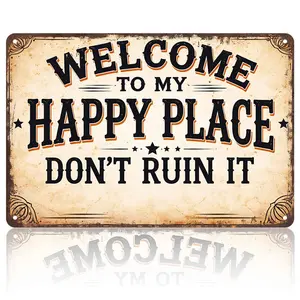 Rustic Western 8x12 Inch Aluminum Metal Sign |   Vintage Cowboy Style Welcome Home Decor |   Perfect for Cabin Homes, Man Caves, Entryways, Patio Walls & Farmhouse Country Spaces |   Aged Retro Border Tin Plaque, Highly Shared TikTok Funny Art