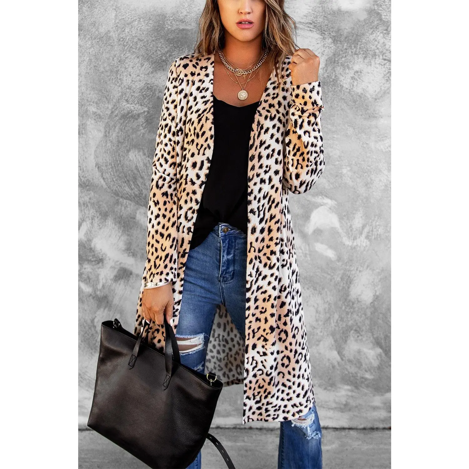 Leopard Open Front Duster Cardigan | 2 Colors | Leopard Open Front Duster Cardigan | 2 Colors |