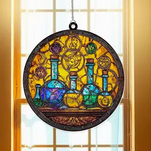 Chemistry Lab Acrylic Suncatcher Window Hanging - Science Classroom Decor, Chemistry Teacher Gift, Colorful Lab Ornament  Home Decoration