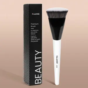 MAANGE 1pc Flat Round Head Foundation Brush, Professional Makeup Tool for Even Application, Perfect for Liquid and Cream Foundations, Makeup Brushes