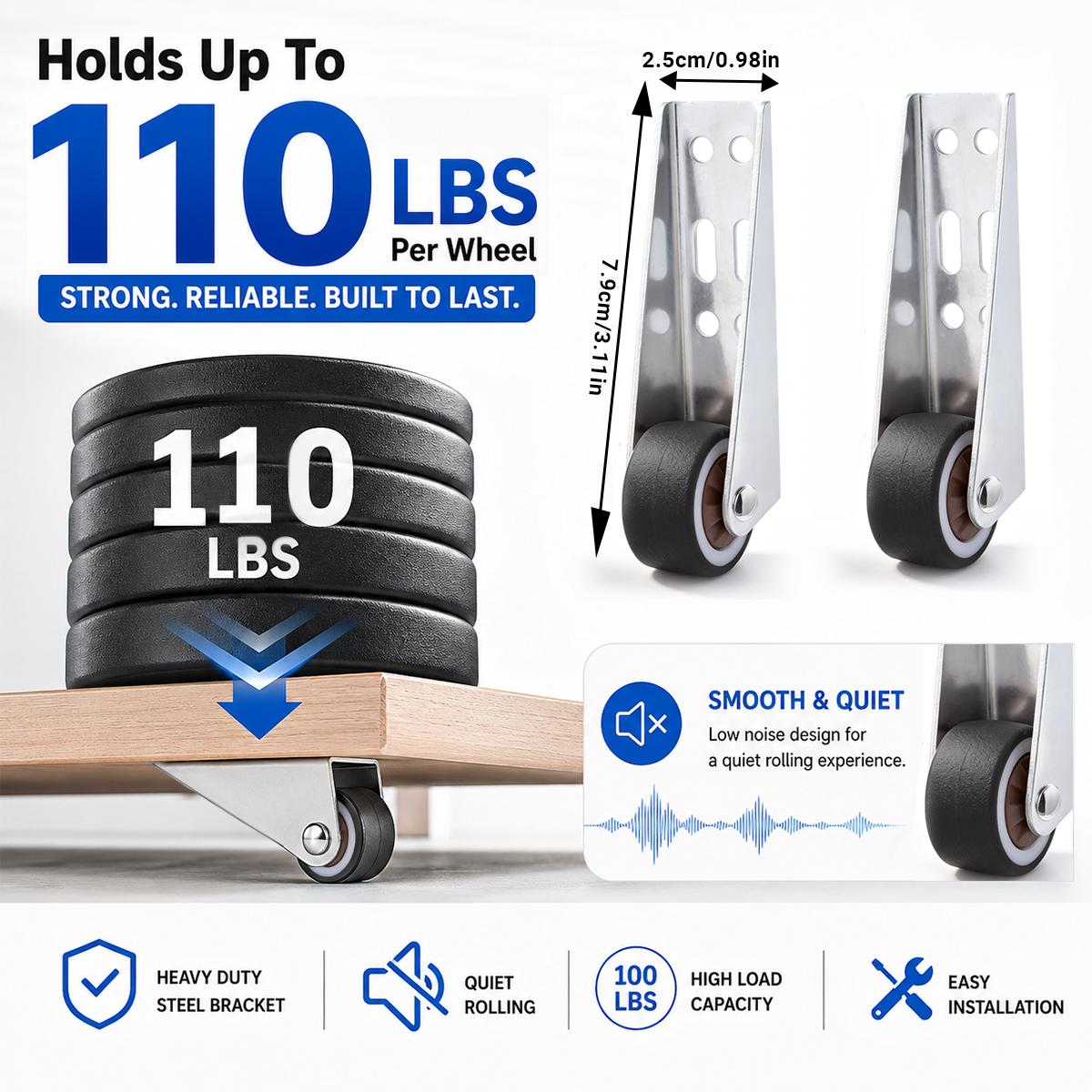 Vertical Track Roller Wheel, Heavy Duty 110LBS Sliding Door Bottom Guide, Anti-Wobble Door Stop, Nylon Wheel & Aluminum Bracket, Smooth Quiet Sliding, Easy to Install Replacement Parts for Barn Door, Interior Door, Wardrobe, Cabinet, Closet Organizer Vertical Track Roller Wheel, Heavy Duty 110LBS Sliding Door Bottom Guide, Anti-Wobble Door Stop, Nylon Wheel & Aluminum Bracket, Smooth Quiet Sliding, Easy to Install Replacement Parts for Barn Door, Interior Door, Wardrobe, Cabinet, Closet Organizer
