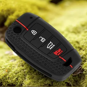 For Hyundai Solaris Tucson Sonata ACCENT Elantra Creta I30 Ix35 Knife Silicone Remote Key Cover Caps Key Fob Cover Car Key Protector Car Key Accessory