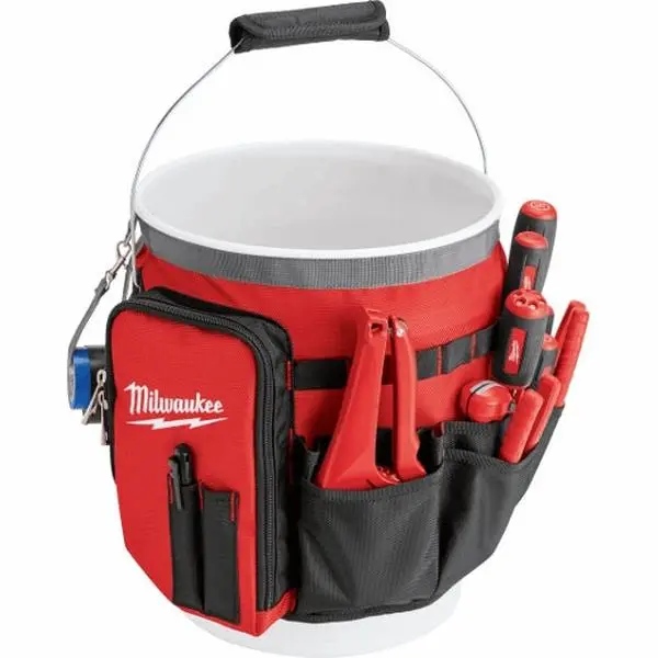 Milwaukee 48-22-8175 Durable Bucket Organizer Wrap, Easy Access Tool Storage for Tools & Hardware, Durability