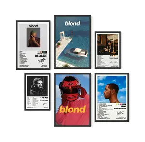 Frank Ocean Blond Vintage Poster, Frank Ocean Rap Music Star Art Poster, Blond, Office Bedroom Home Retro Decor, Aesthetic Poster