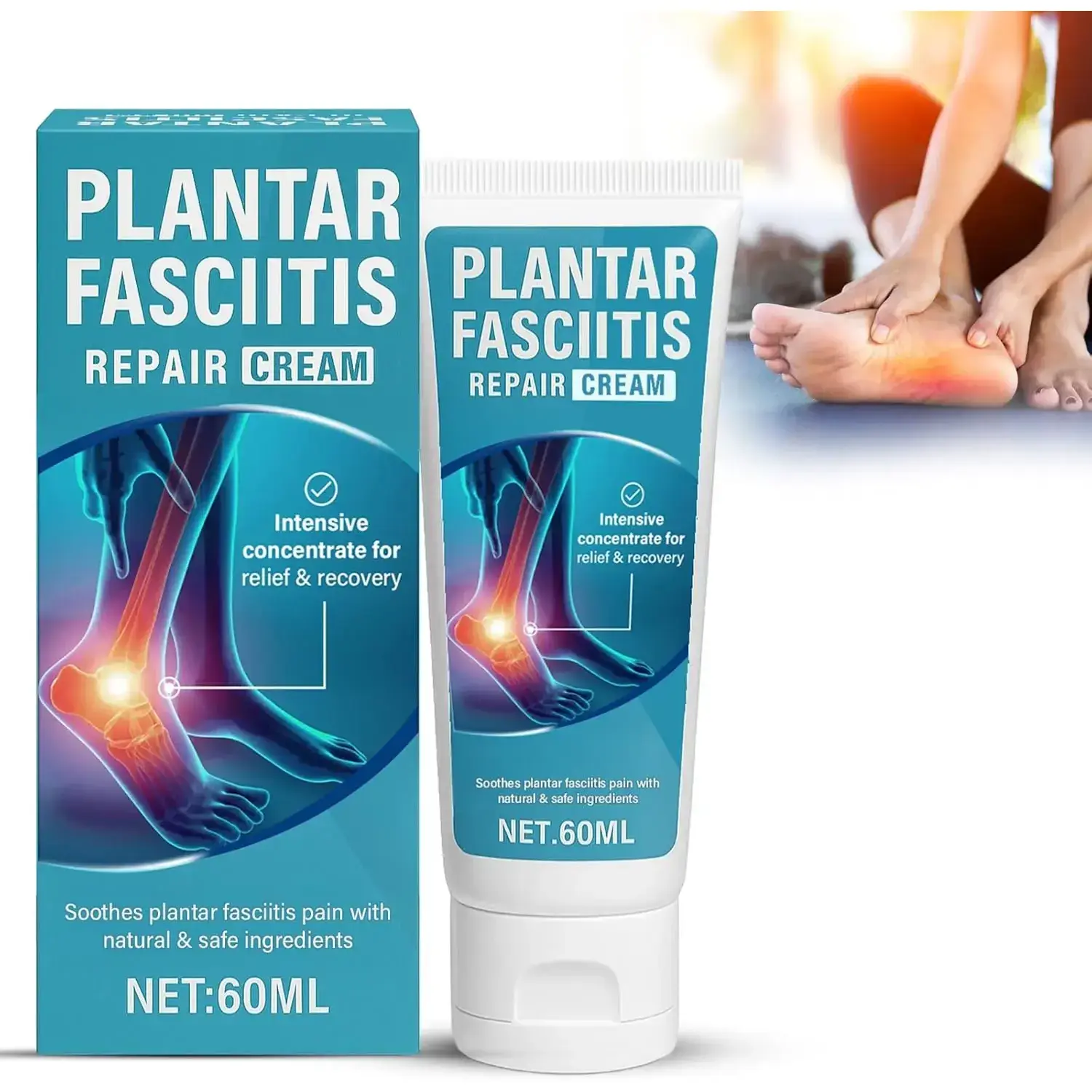 Plantar Fasciitis Cream, Plantar Fasciitis Relief Cream for Plantar Fasciitis, Heel Spurs, Natural Gentle Formula, Maximum Strength Soothe Healthcare Solution