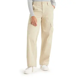 Levi's Women's Mid Rise Wide Leg Relaxed Cargo Pants Loose