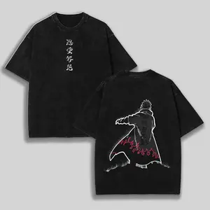 Minato Namikaze "Fourth Hokage" Father Naruto Anime Printed T-Shirt Washed Unisex Streetwear Naruto Merch Gift For Naruto Fan Minato Fan