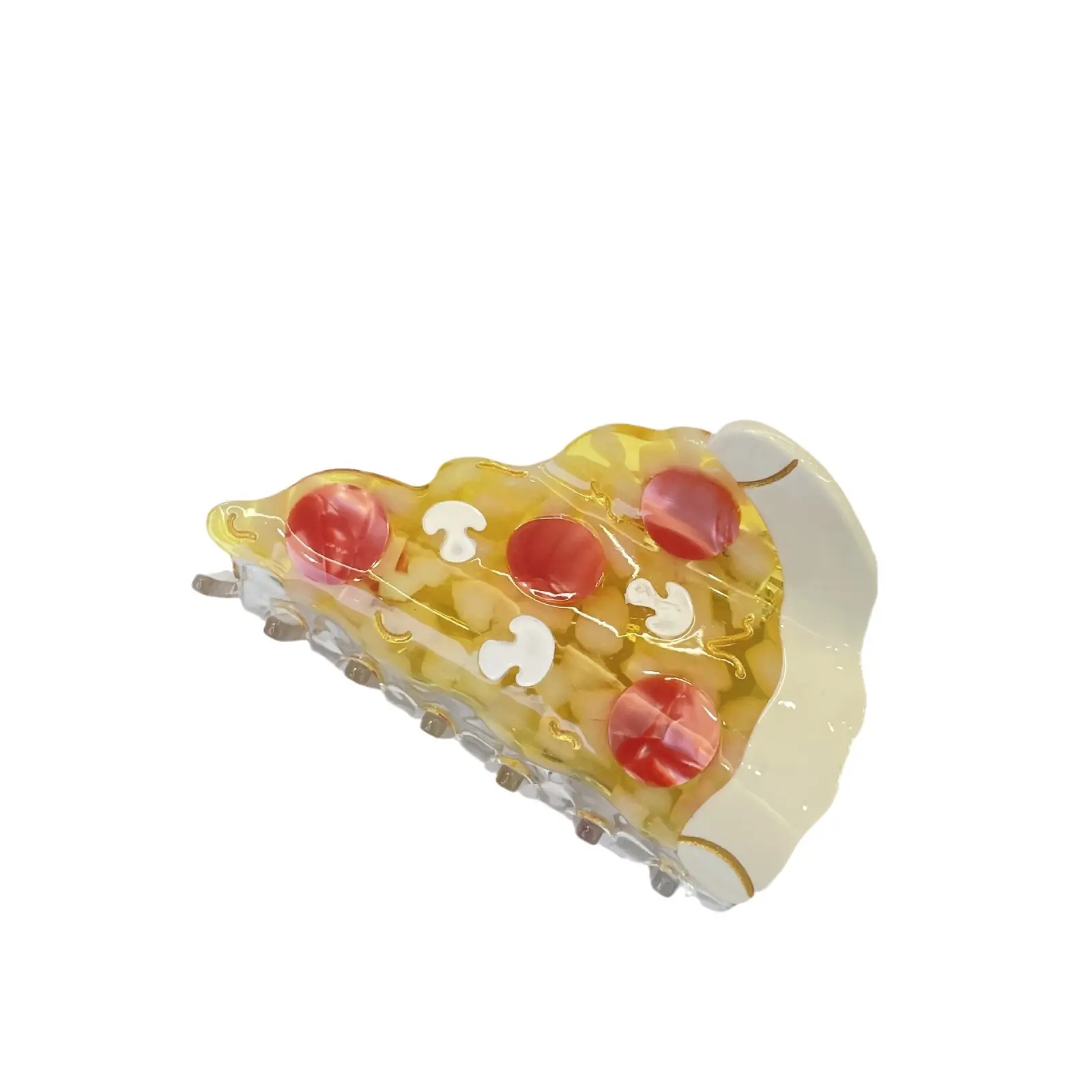 Cute cartoon acetate grip clip fun new shark clip pizza poached egg personality girl hair accessories cross-border headdress