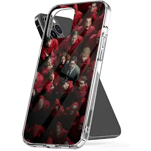 Phone Case Money TPU Heist Accessories Collage Shockproof Cover Compatible with iPhone SE 7 8 X XR 11 12 13 14 15 16 Plus Mini Pro Max Samsung Galaxy Note S9 S10 S20 S21 Ultra Plus Protection Protective