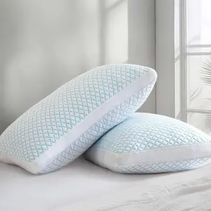 Shredded Memory  Cooling Soft  Viscose Pillows  Size Set of 2, Adjustable  Hotel Quality Pillow for Side,  and  Sleeper, Oeko-TEX Certified