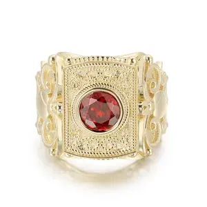 Kings Ring With Round Center Stone