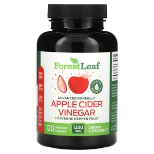 Forest Leaf Apple Cider Vinegar + Cayenne Pepper Fruit, 120 Vegetable Capsules