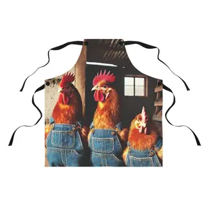 Apron, Chicken Apron, Farmhouse Kitchen Decor, Cooking Apron, Gardening Apron, Adjustable Apron, Funny Chef Apron