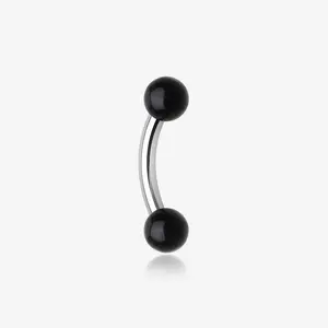 Acrylic Ball Curved Barbell Eyebrow Ring