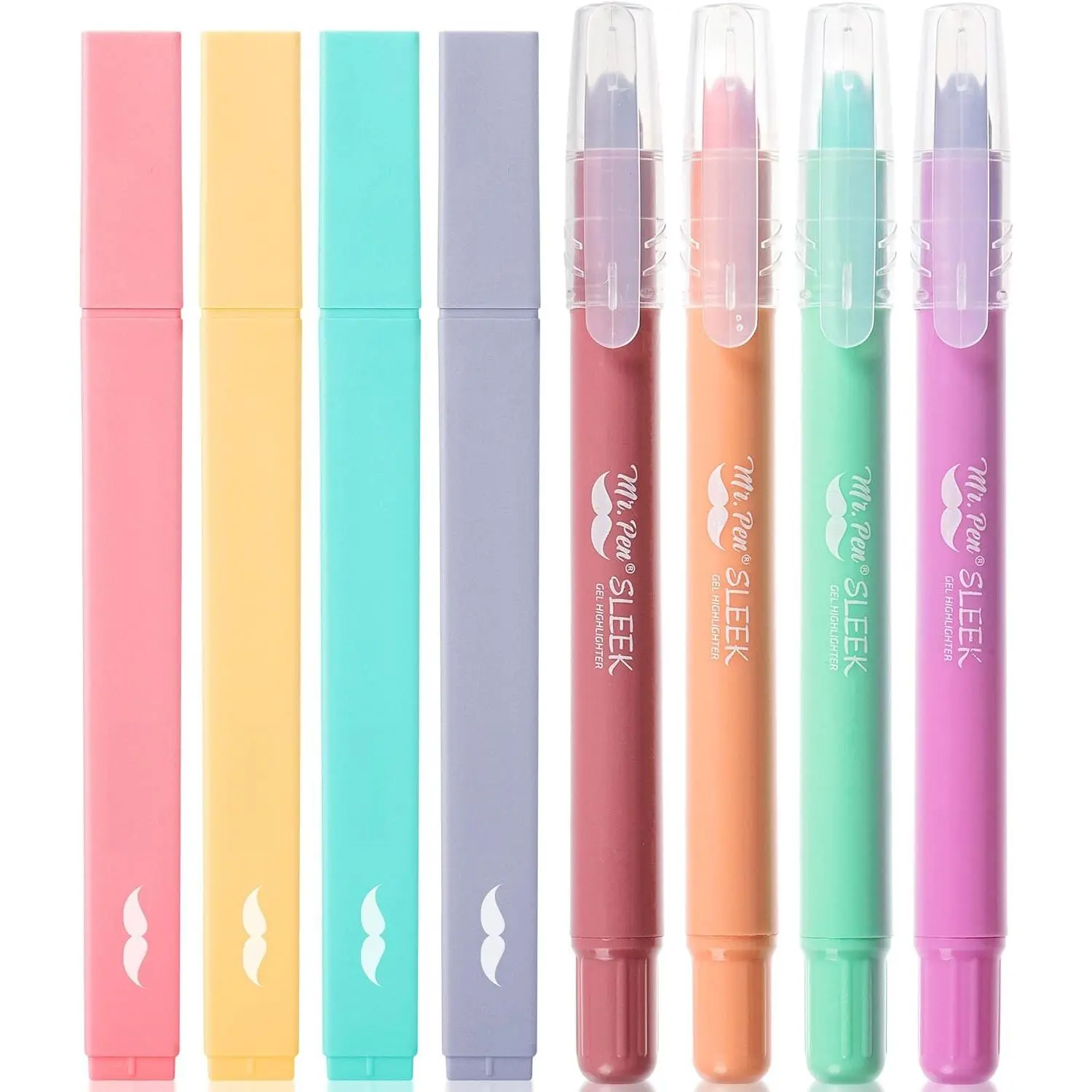 - Aesthetic Highlighters and Gel Highlighters, 8 Pack, Assorted Color  Highlighter No Bleed, No Bleed Highlighter for Bibles