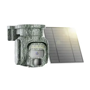 4G LTE Wireless Solar Powered Security Camera, No WiFi Needed Outdoor – 2K HD Live View 360° Coverage, Remote APP Controlled, IP65 WaterProof, Motion Activated, Night Vision, 2 Way Audio