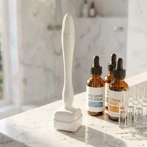 2-Pack Titanium Derma Stamp (0.25mm) - Beard & Scalp Grooming Kit - Manual Beauty Tool for Serum Absorption & Skin Texture