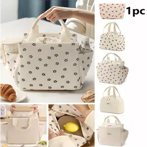 Large Capacity Portable Lunch Bag, Velvet Insulated Lunch Box, Reusable Leak-Proof Lunch Pouch, Ideal for Work, Office, Travel, School