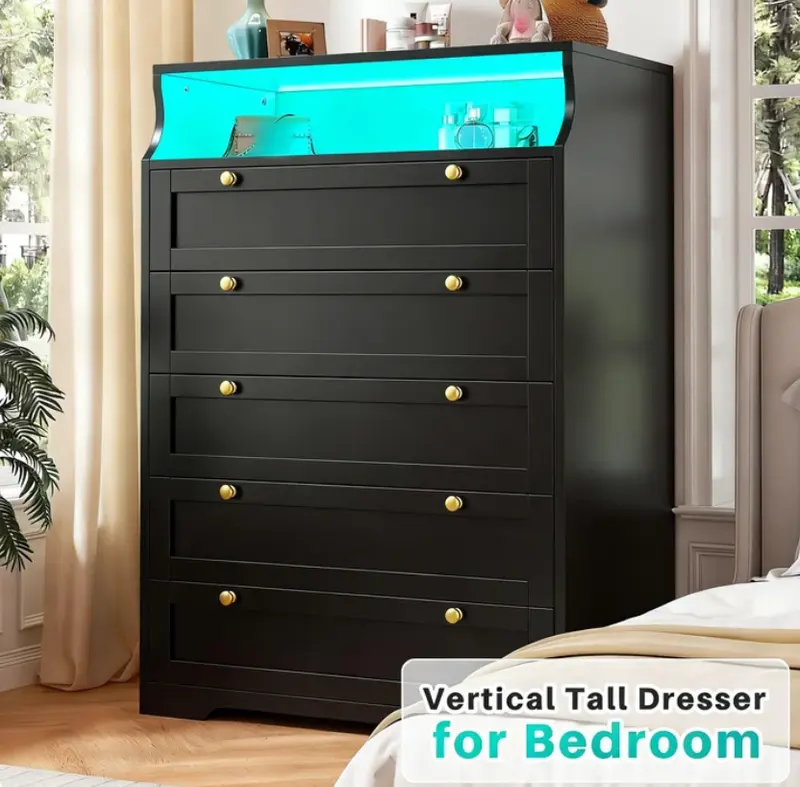 5 drawer dresser wide wood drawers - TikTok Shop 5 drawer dresser wide wood drawers - TikTok Shop