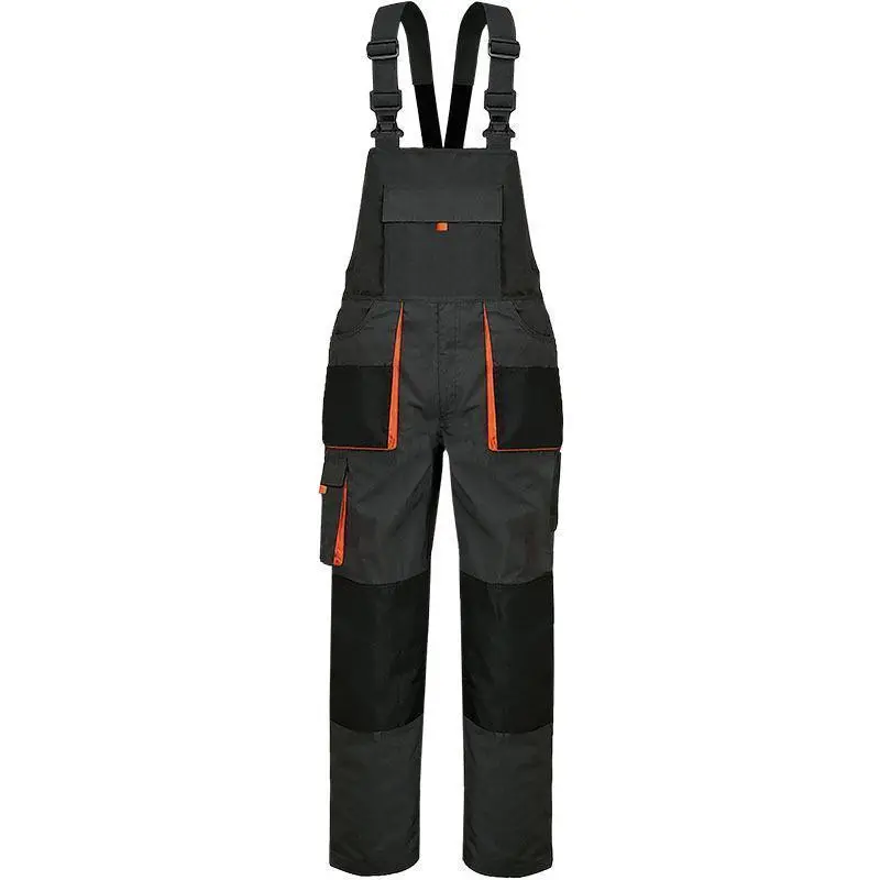 Dark gray overalls