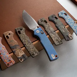 Vosteed Porcupine ModSwap Handle Scales Kits - Includes Pivot Screws(T8), T-Head Screws(T8), Countersunk Screws(T6), Crossbars, Clip & Clip Plate Sets, Omega Springs - Copper Raindrop Micarta
