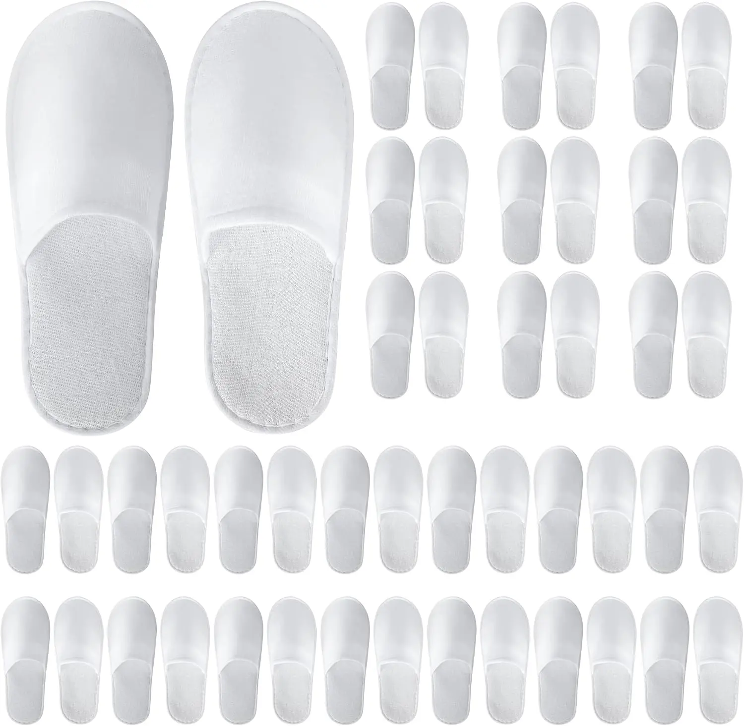 28 Pairs Disposable Slippers For Guests,Bulk Slippers For Hotel,Spa,Travel,Shoeless Home,Spa Slippers With Pouch,Non-Slip(White) house slippers for guestsGift.